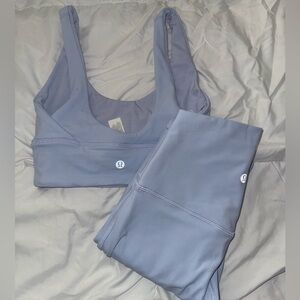 lululemon athletica Lavender Scoop Sports Bra and Leggings Set